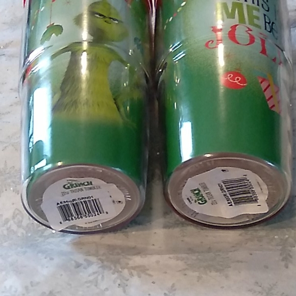 BNWT The Grinch Dr Seuss 2 travel mugs large - Picture 3 of 4